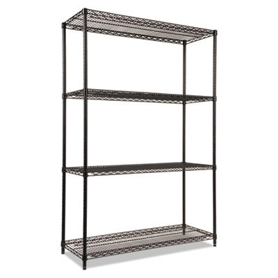 Starter Unit Wire Shelving: 1,250 lb Shelf Capacity, 4 Shelves